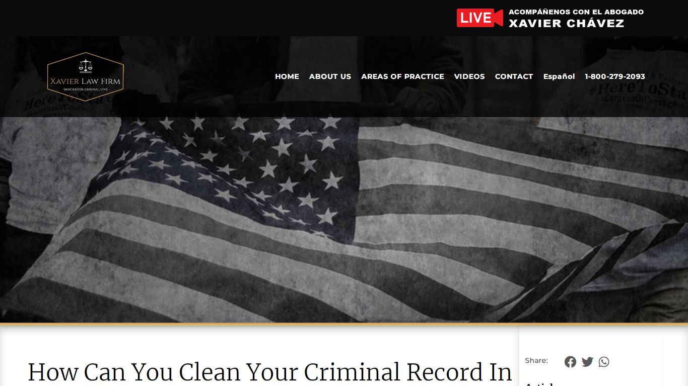 Clean your criminal record in the United States – Xavier Law Firm