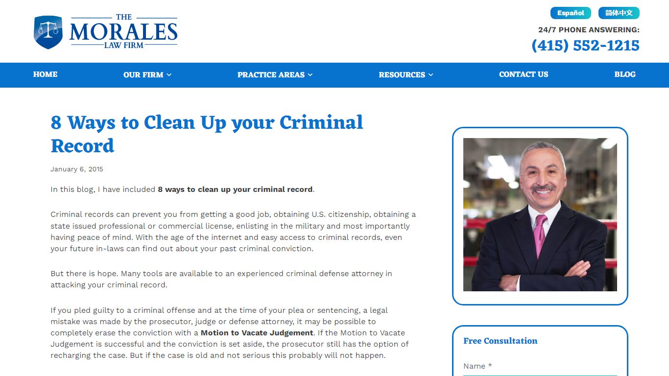 8 Ways to Clean Up your Criminal Record | Morales Law Firm